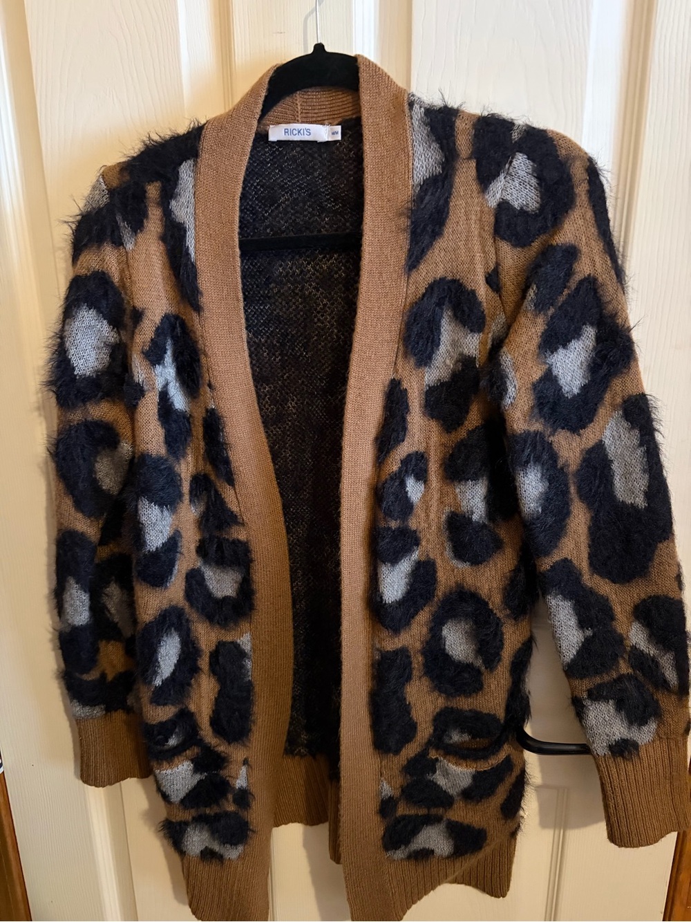 Ricki's Leopard Print Open Cardigan - Brown/Black